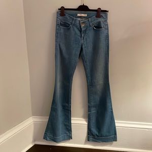 J Brand light blue flares